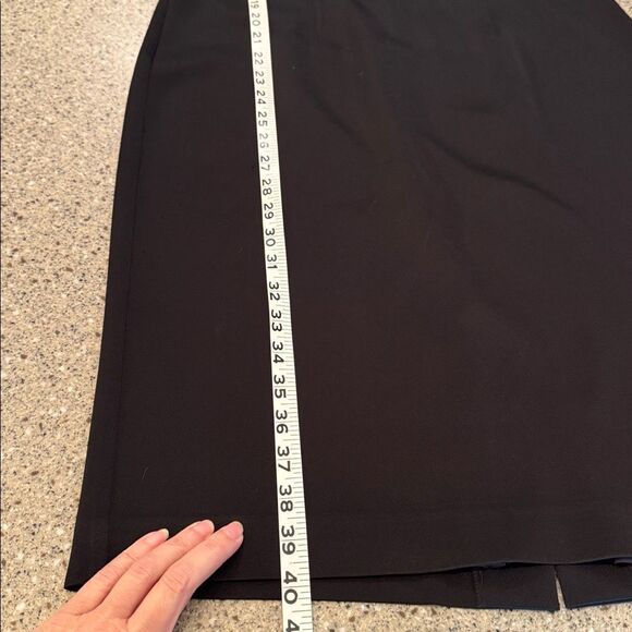 BANANA REPUBLIC Black Lace Cap Sleeve Velvet Bow Midi Cocktail Dress - Picture 12 of 12